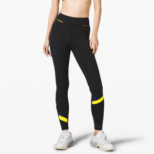 Lululemon x‎ Roksanda Break New Ground Tight Black/True Navy/Yellow Size 6